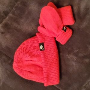 Toddler Girl Nike Hat-mitten set